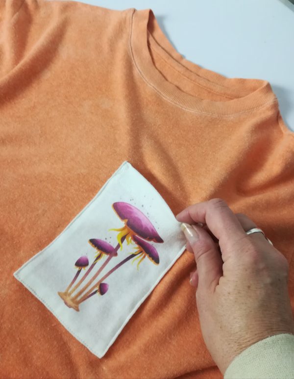 Orange hemp pocket tee - Hemp t-shirts