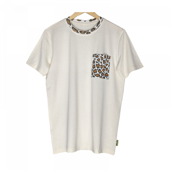 Leopard pocket hemp tee