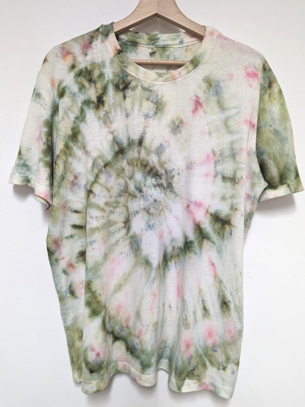 Ice-dyed Olive Swirl Tee